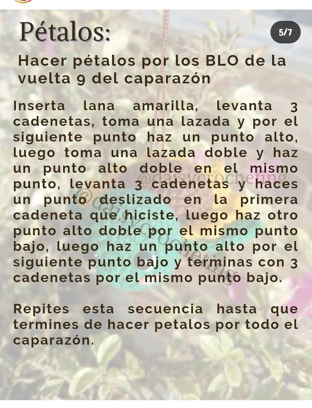 Patrón gratuito de crochet: Sun-Turtle-Flower