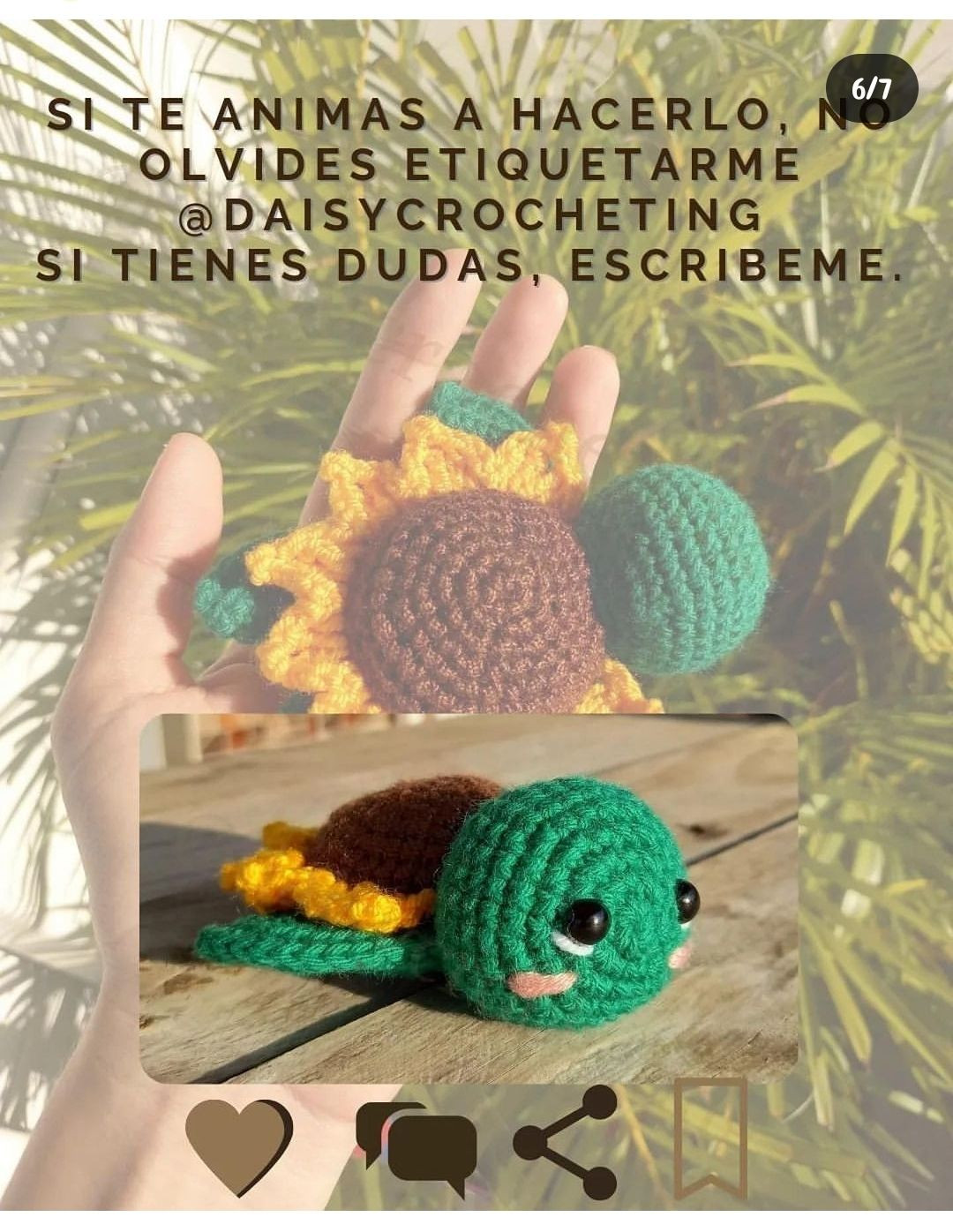 Patrón gratuito de crochet: Sun-Turtle-Flower