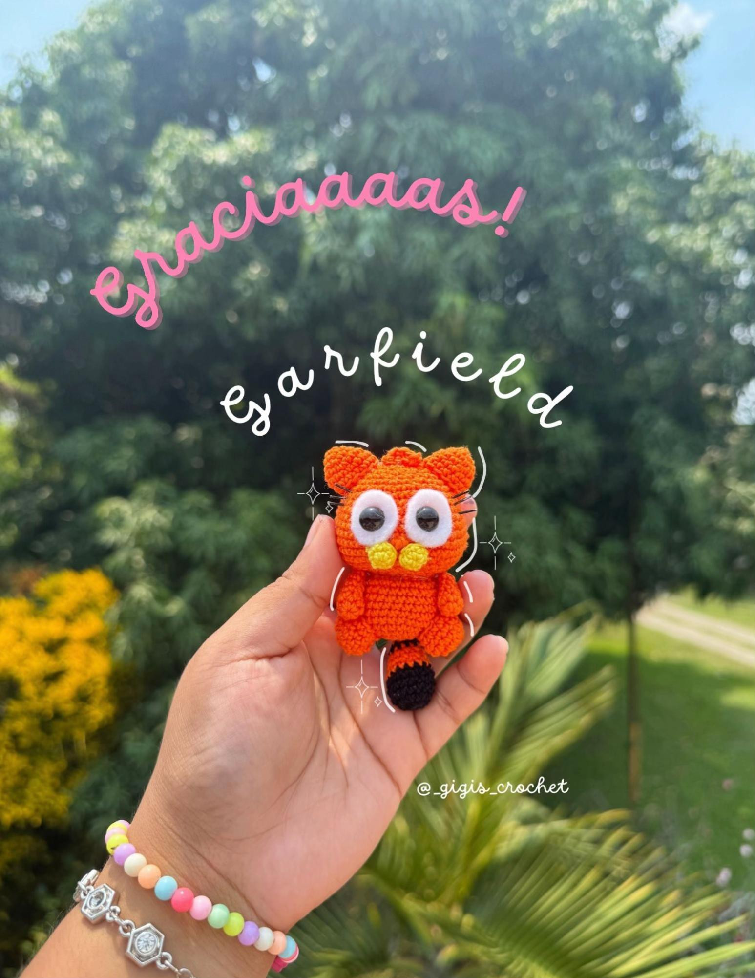 Patrón Gratuito de Garfield Amigurumi: Instrucciones Paso a Paso