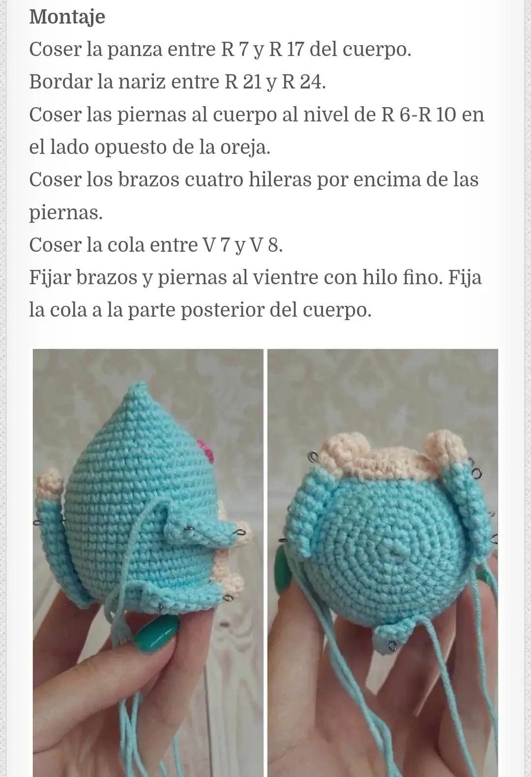 Patrón gratuito de llavero de gato Amigurumi: cuerpo, cabeza, brazos y piernas