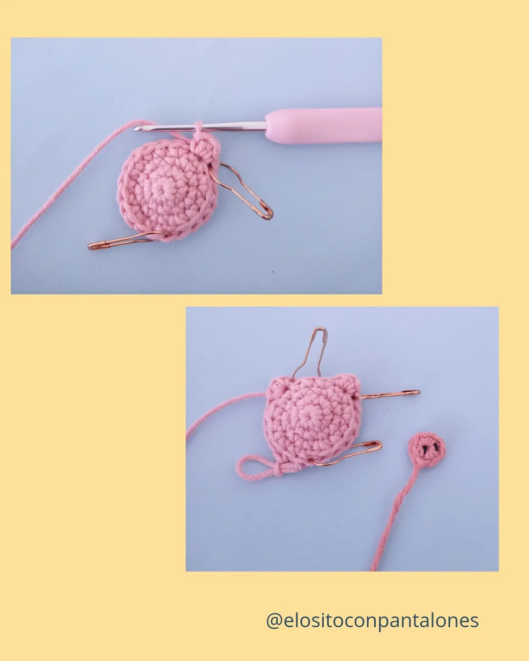 Patrón Gratuito de Mágan Cerdito Rosa: Tutorial Paso a Paso para Imán de Cerdo Amigurumi