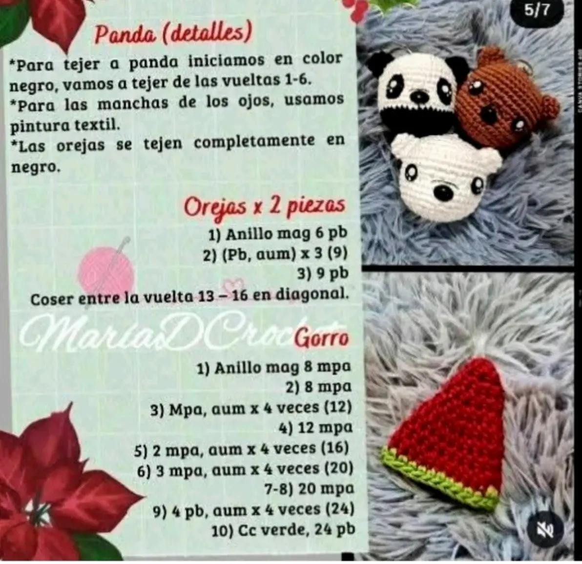 Patrón gratuito de osos escandalosos amigurumi navideños