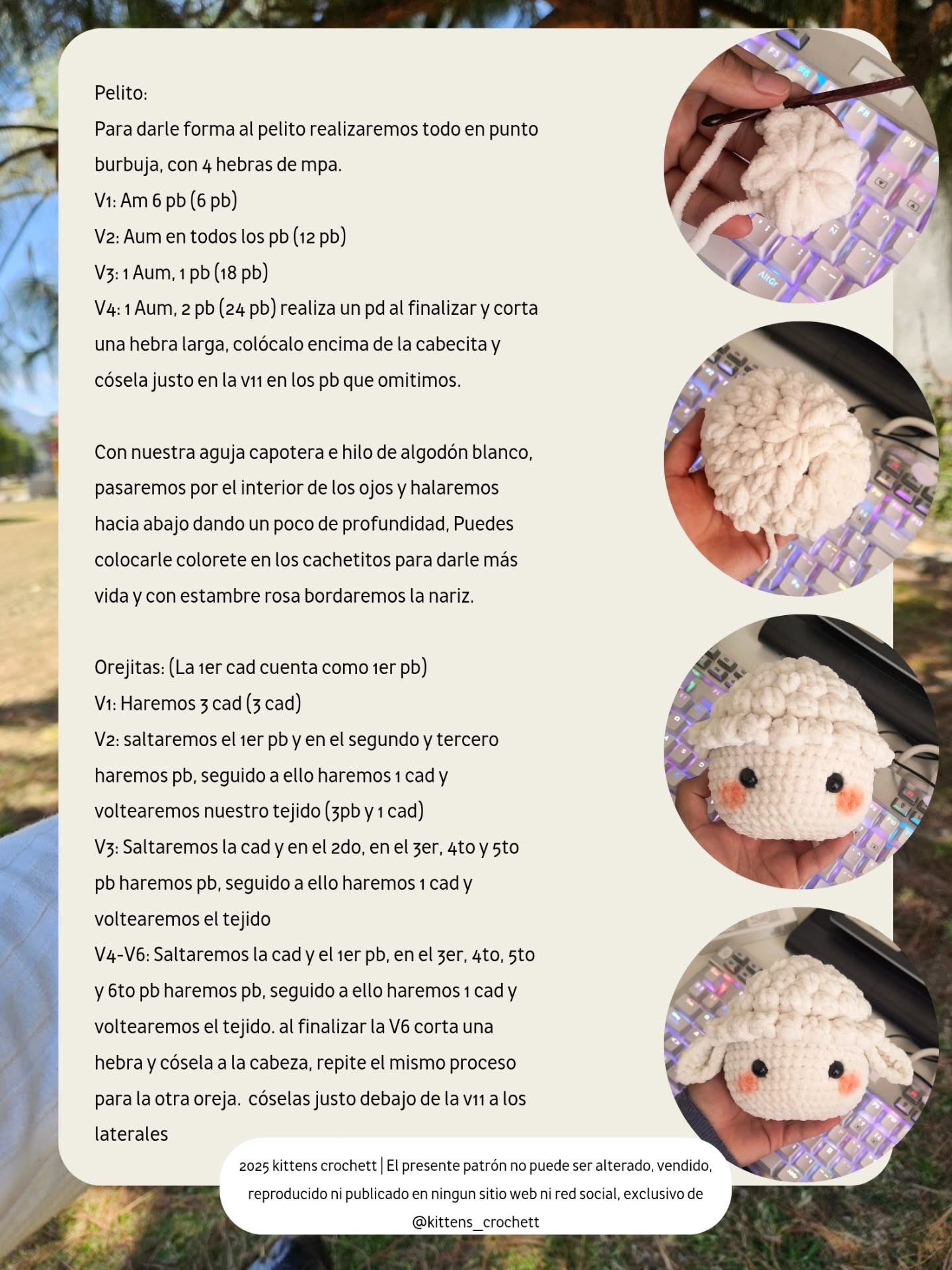 Patrón Gratuito de Ovejita Amigurumi Mocha