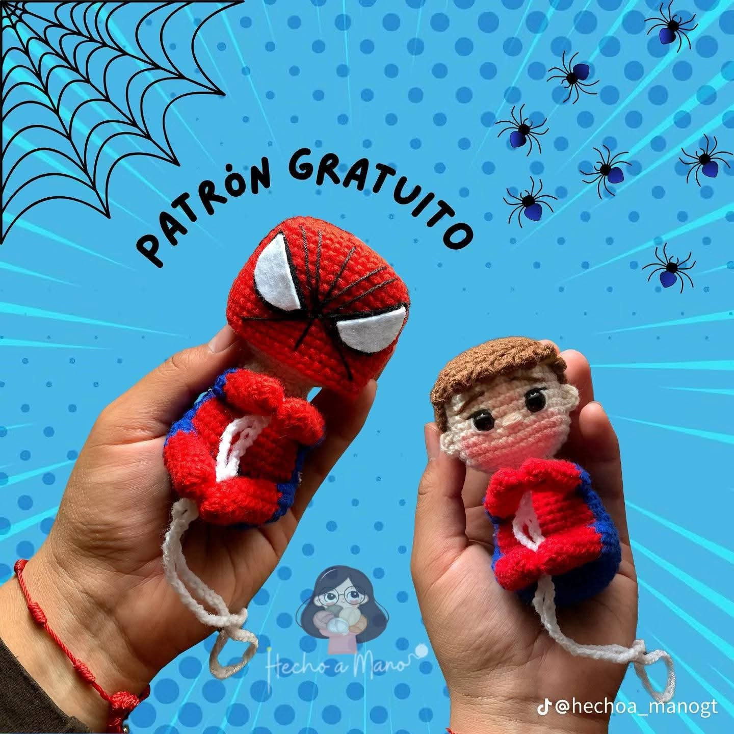 Patrón Gratuito de Spiderman Amigurumi