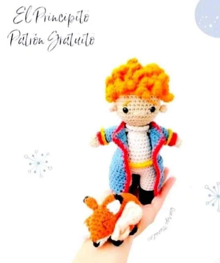 Patrón gratuito El Principito amigurumi y zorro