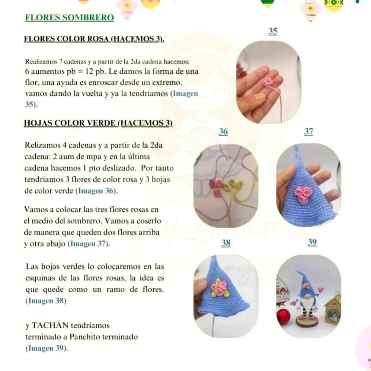 Patrón Gratuito Gnomos Toño y Pancho Navidad