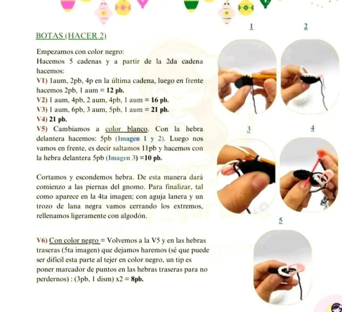 Patrón Gratuito Gnomos Toño y Pancho Navidad