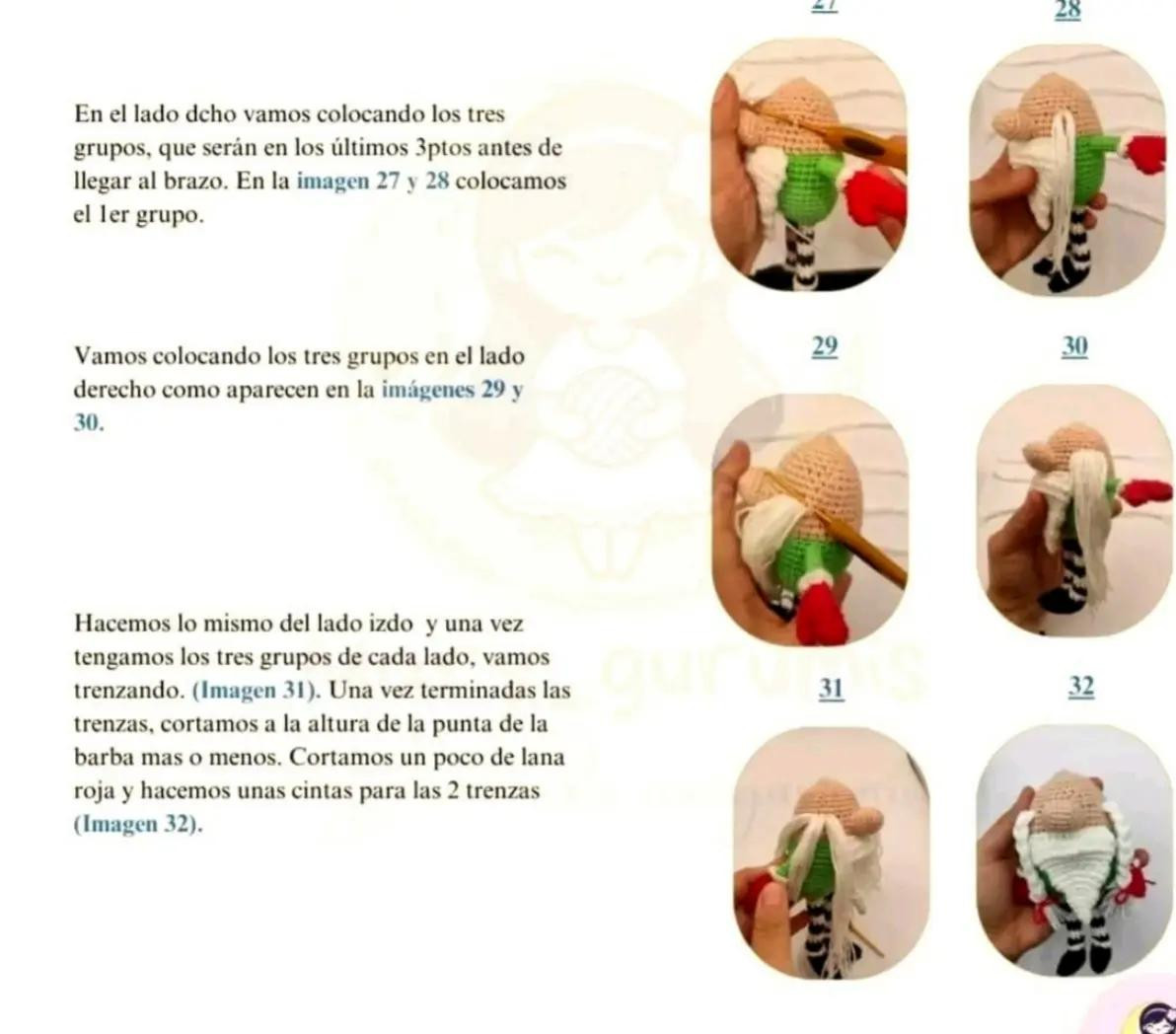 Patrón Gratuito Gnomos Toño y Pancho Navidad