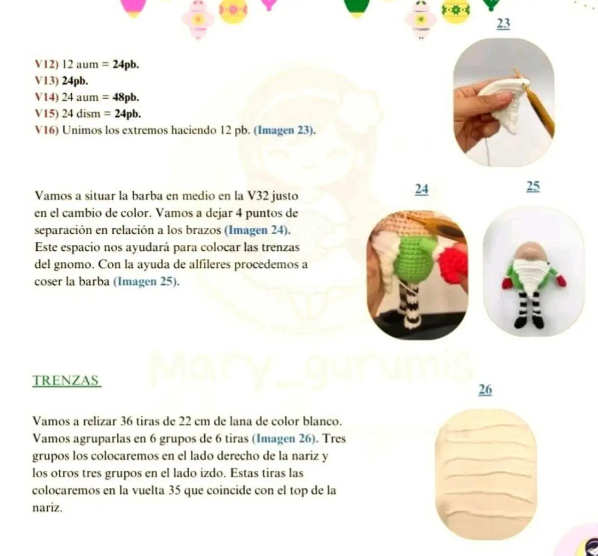 Patrón Gratuito Gnomos Toño y Pancho Navidad