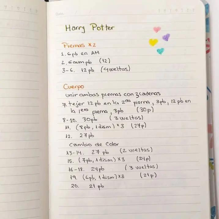 Patrón Gratuito Harry Potter Amigurumi Móc Len Chi Tiết