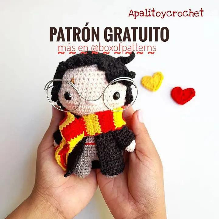 Patrón Gratuito Harry Potter Amigurumi Móc Len Chi Tiết