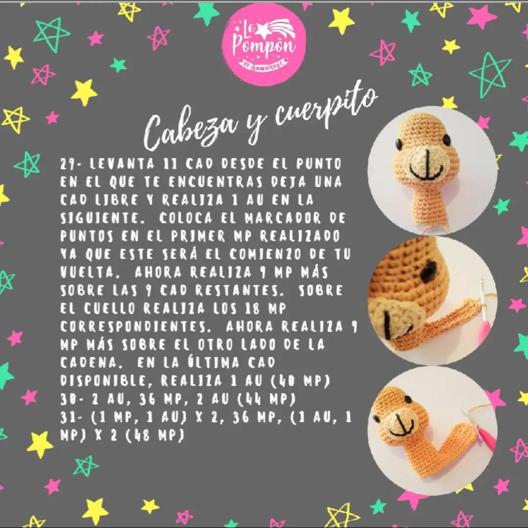 Patrón Gratuito Llamita Amigurumi Tejido a Crochet