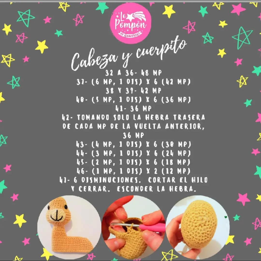 Patrón Gratuito Llamita Amigurumi Tejido a Crochet