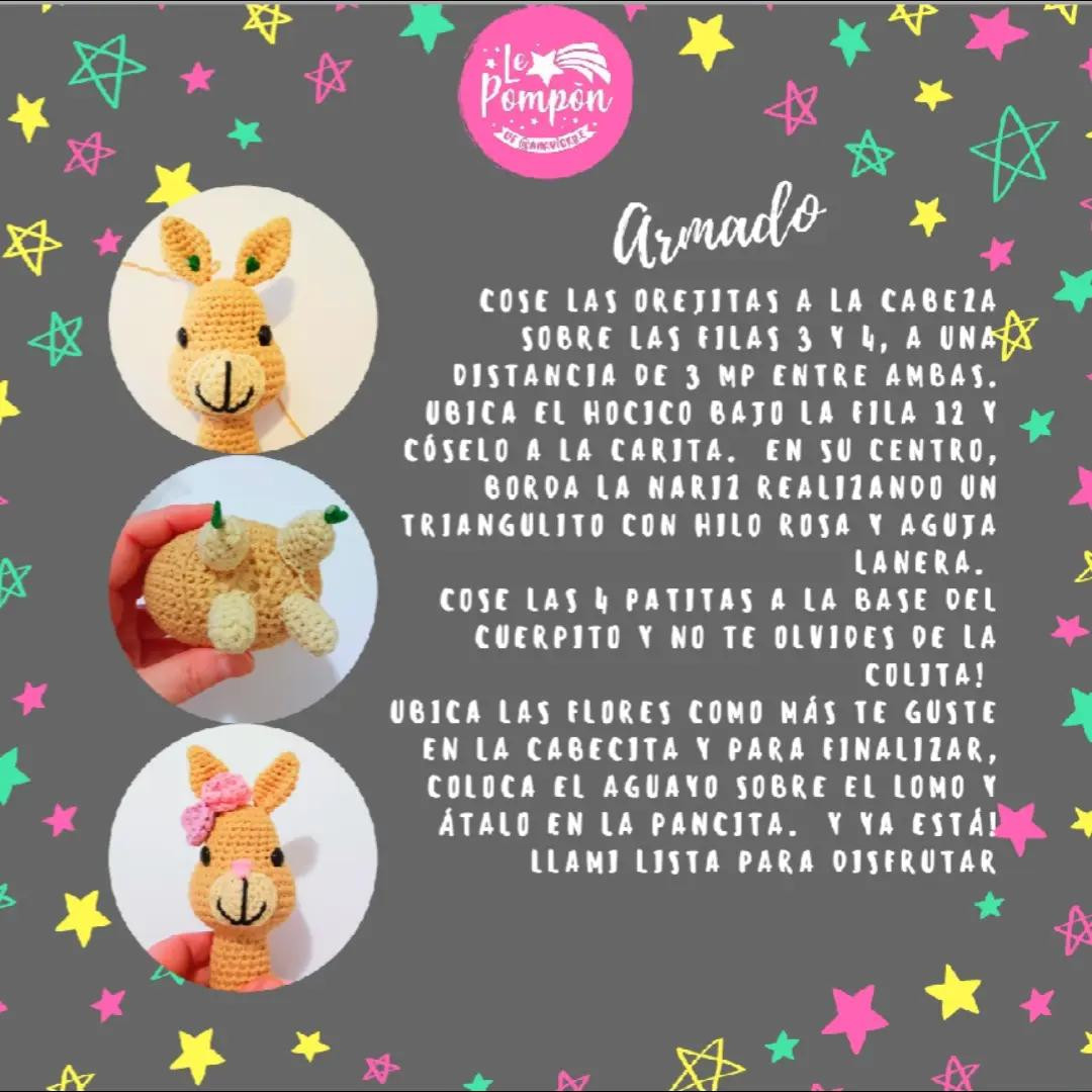 Patrón Gratuito Llamita Amigurumi Tejido a Crochet