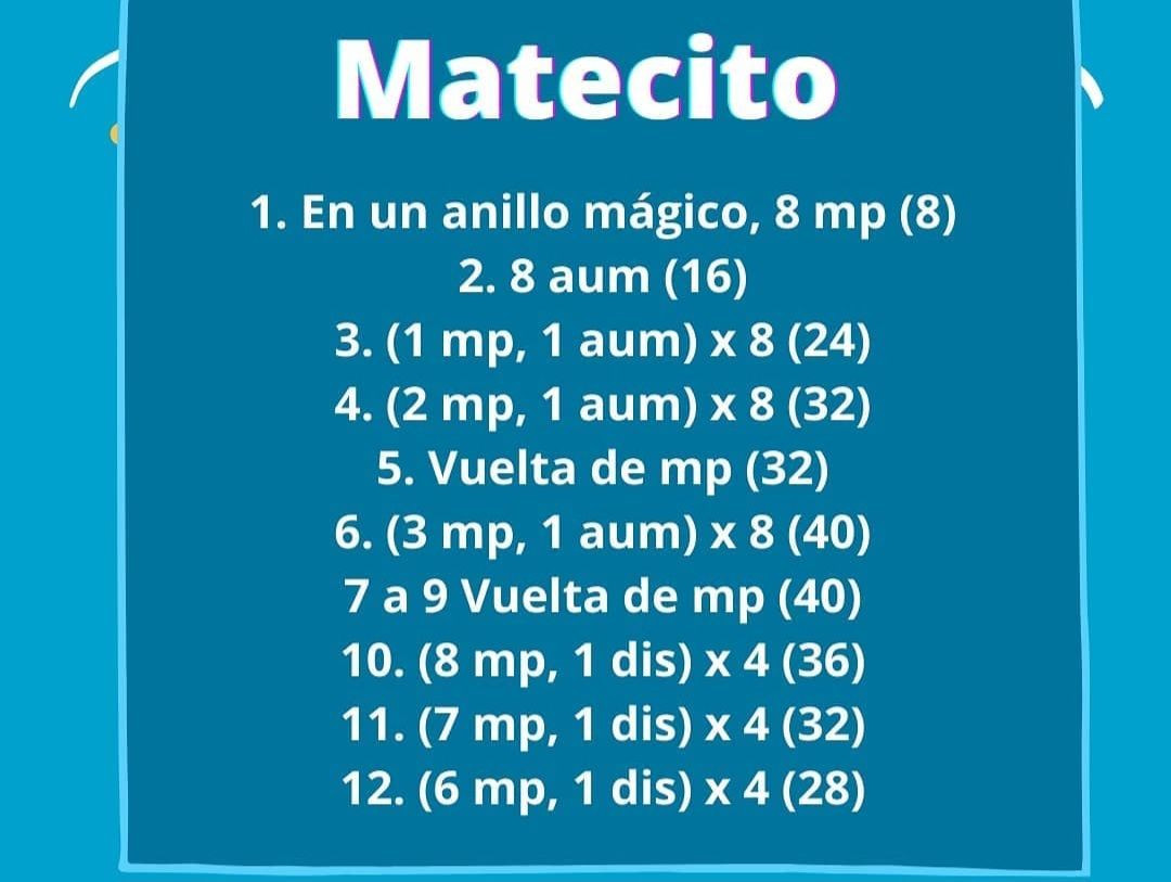 Patrón Gratuito Matecito Amigurumi - Guía de Crochet Paso a Paso
