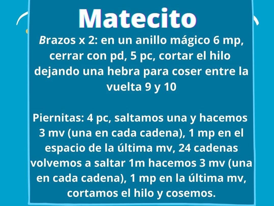 Patrón Gratuito Matecito Amigurumi - Guía de Crochet Paso a Paso