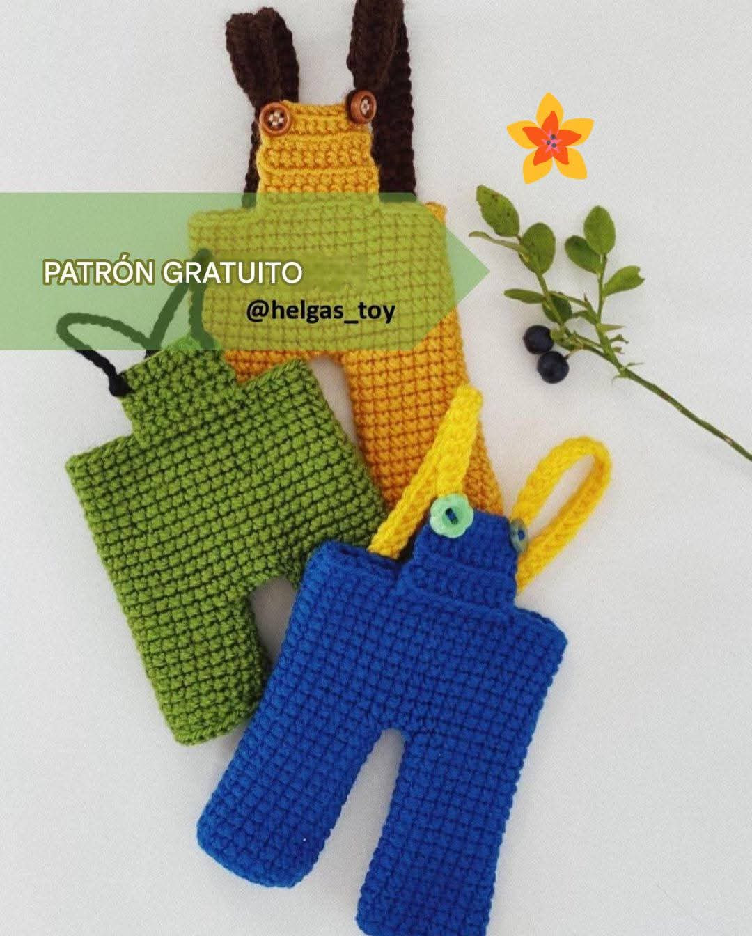 Patrón Gratuito: Mono Amigurumi Tejido a Crochet en Colores Azul, Verde y Amarillo