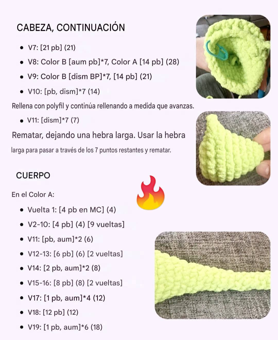 Patrón Gratuito: Pam-Eleon El Camaleón - Amigurumi Crochet