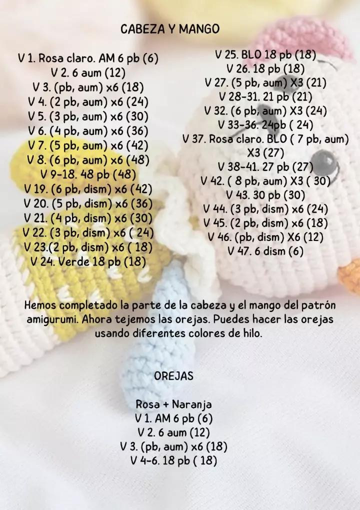 Patrón Gratuito para Tejer Sonajero Pequeño Oso Amigurumi
