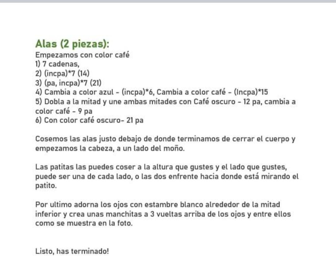 Patrón Gratuito Pato Amigurumi con Moño Rojo y Cabeza Verde