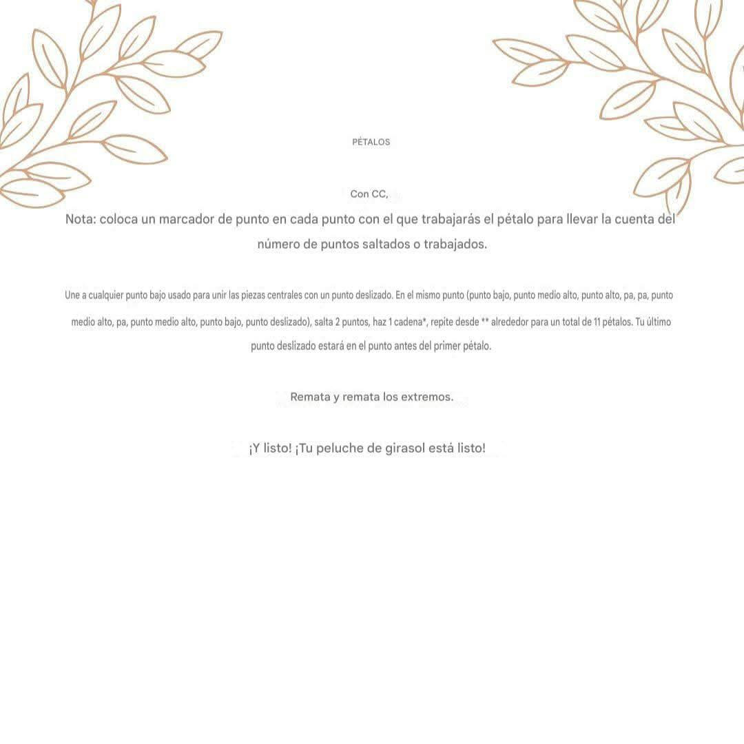 Patrón gratuito: Peluche de girasol amigurumi