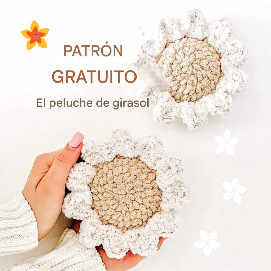 Patrón gratuito: Peluche de girasol amigurumi