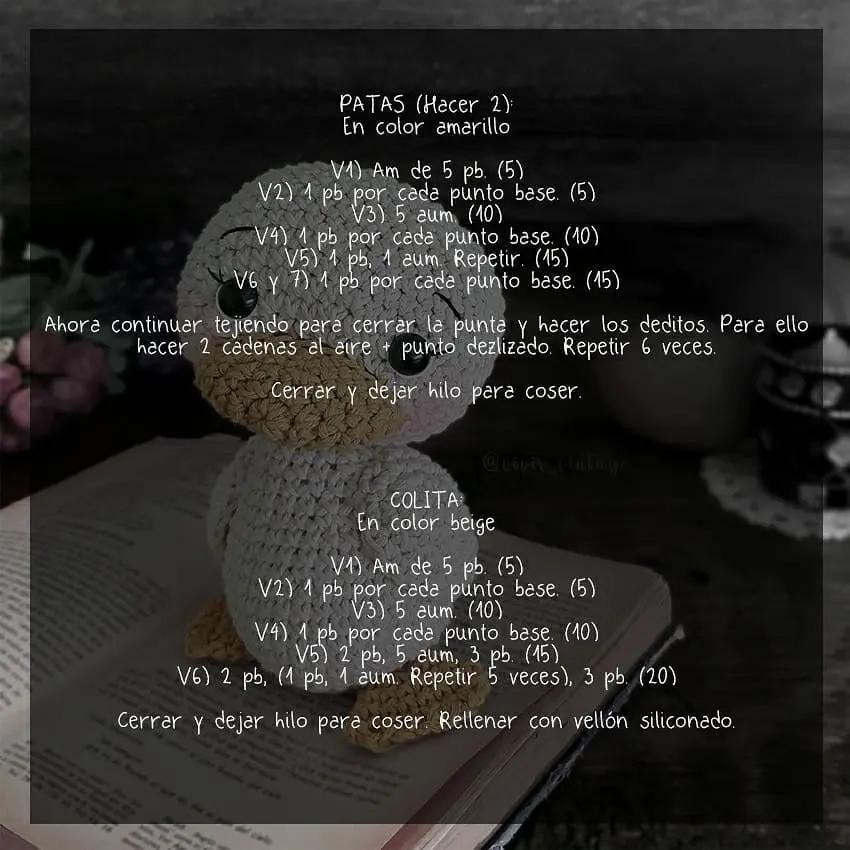 Patrón Gratuito Rufina la Patita: Tutorial Amigurumi Pato Móc Len Chi Tiết