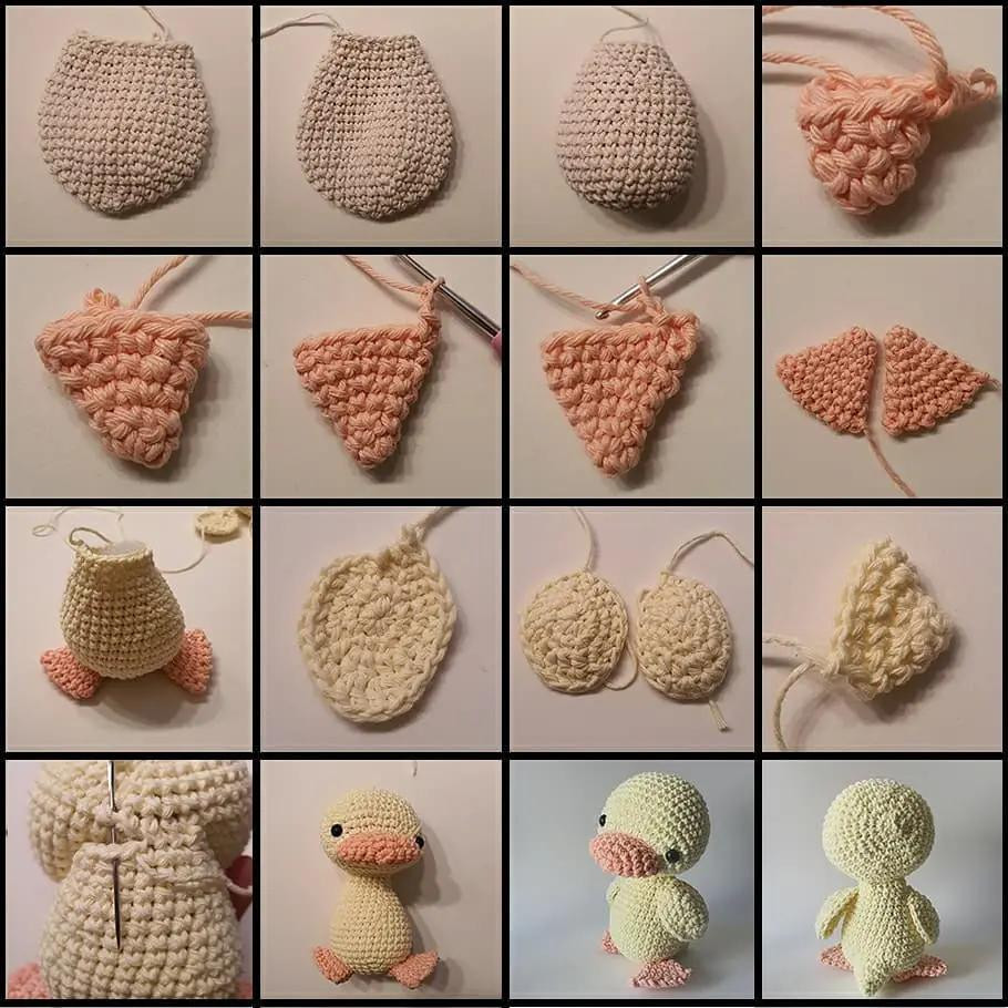 Patrón Gratuito Rufina la Patita: Tutorial Amigurumi Pato Móc Len Chi Tiết