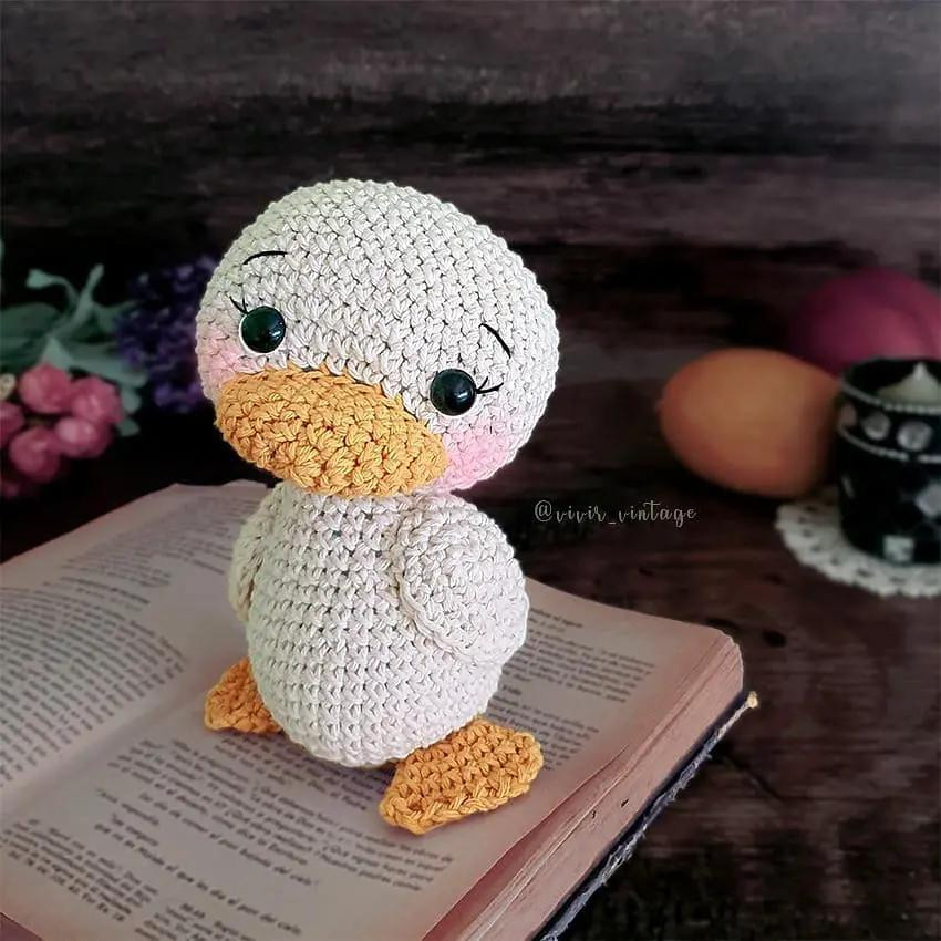 Patrón Gratuito Rufina la Patita: Tutorial Amigurumi Pato Móc Len Chi Tiết