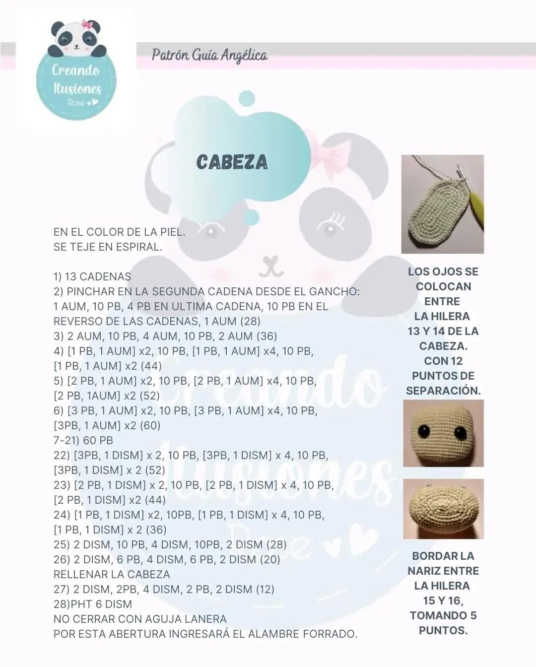 Patrón Guía Amigurumi Angelica Rugrats