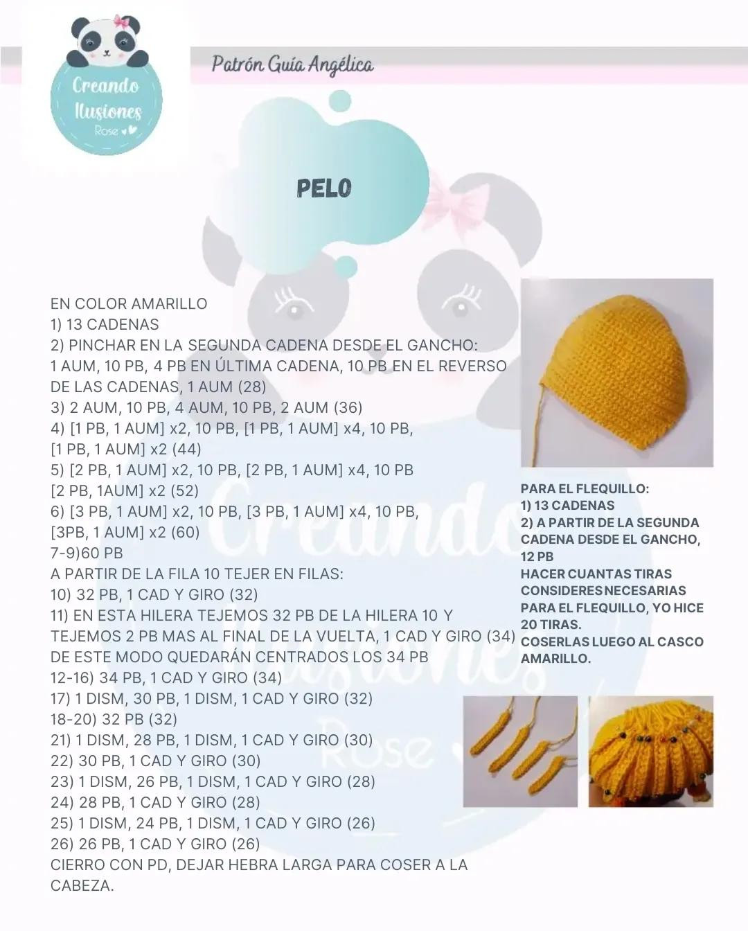 Patrón Guía Amigurumi Angelica Rugrats