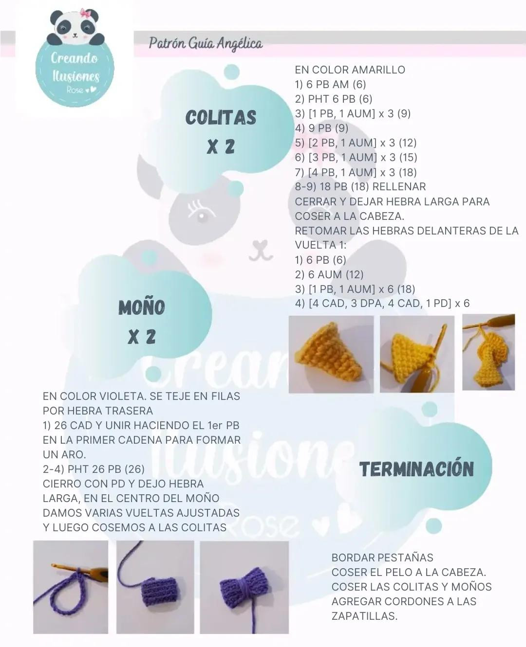 Patrón Guía Amigurumi Angelica Rugrats