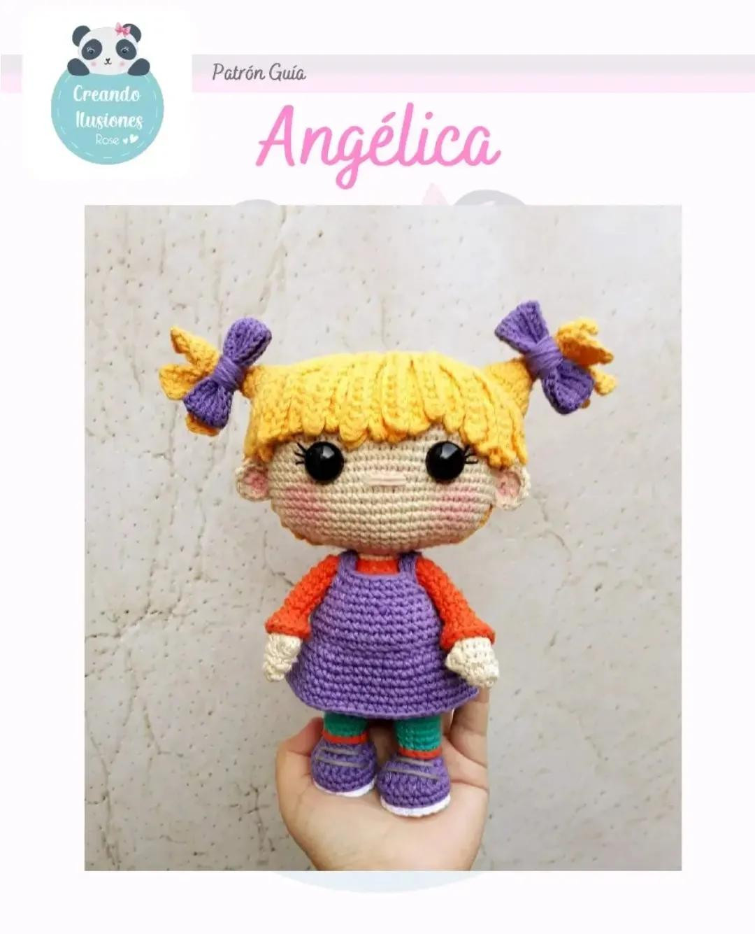 Patrón Guía Amigurumi Angelica Rugrats