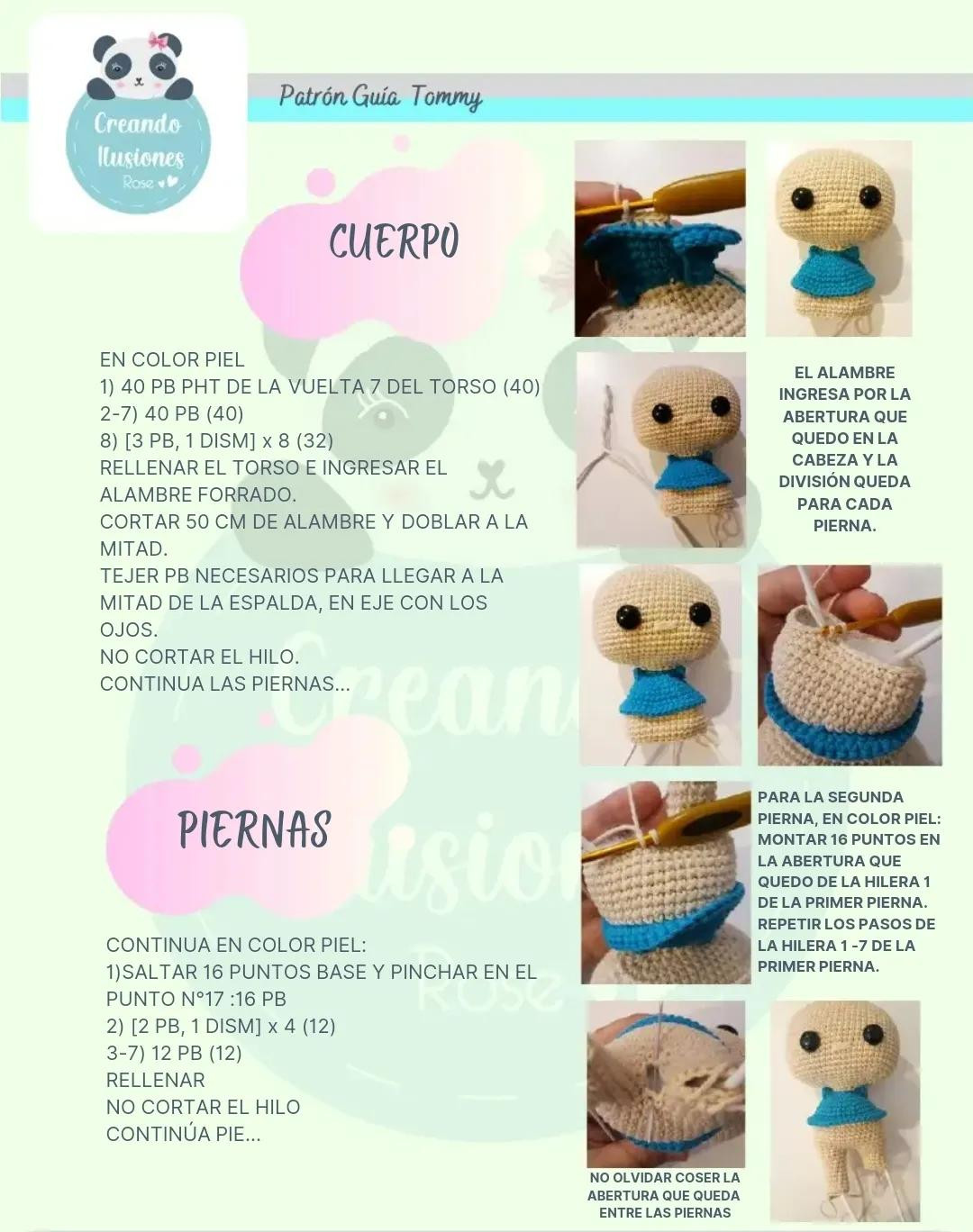 Patrón Guía Amigurumi Tommy Rugrats - Tejer a Crochet