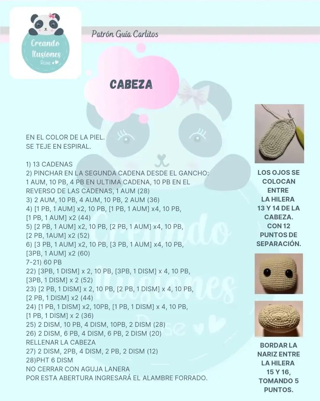 Patrón Guía Móc Len Búp bê Carlitos Rugrats