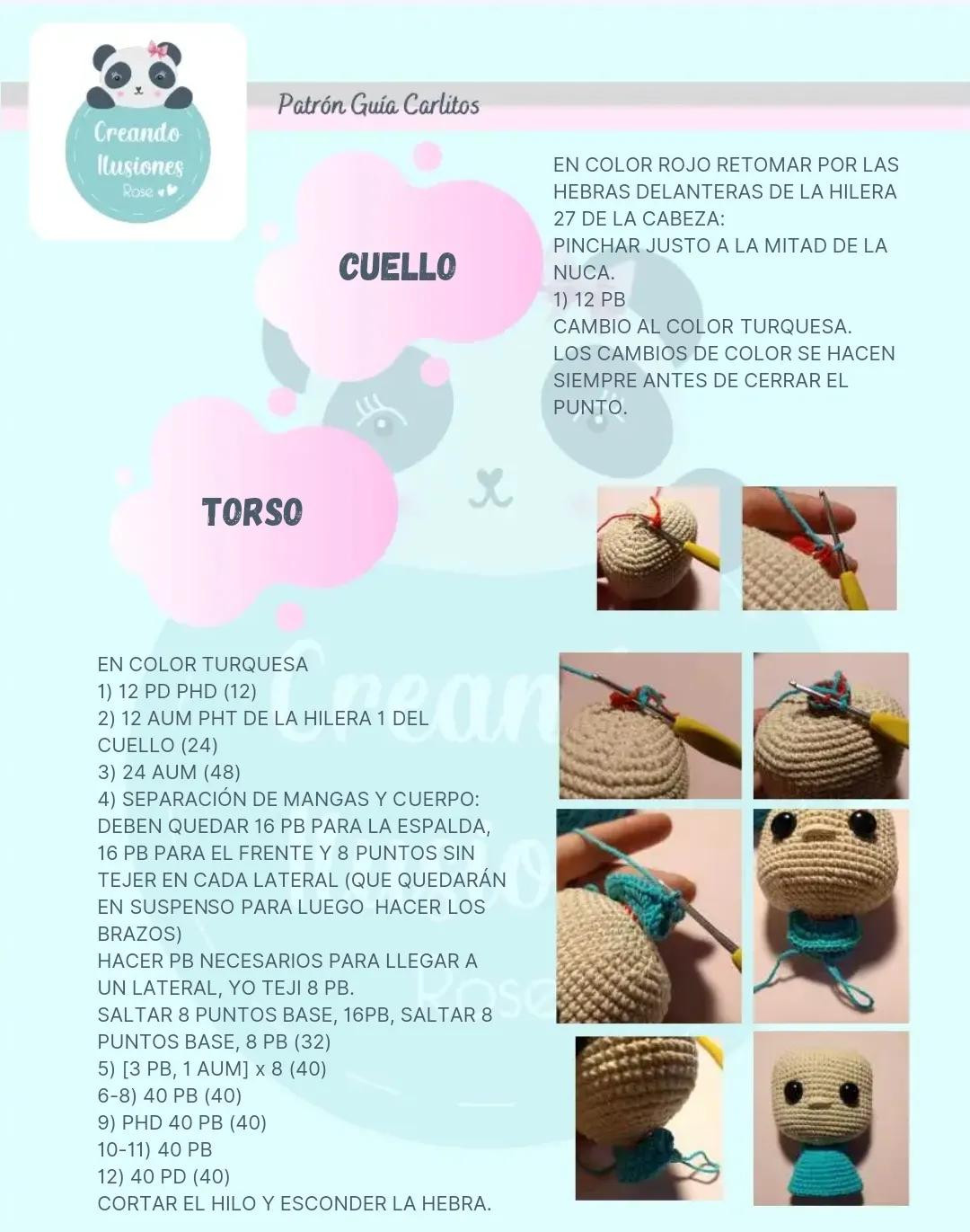 Patrón Guía Móc Len Búp bê Carlitos Rugrats