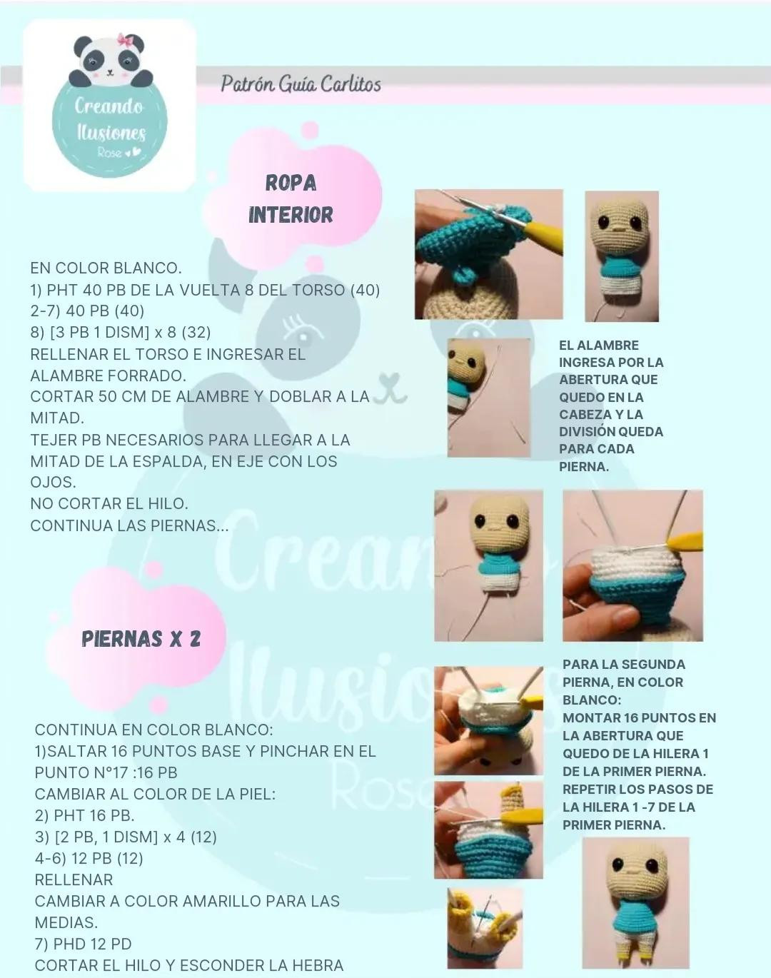 Patrón Guía Móc Len Búp bê Carlitos Rugrats