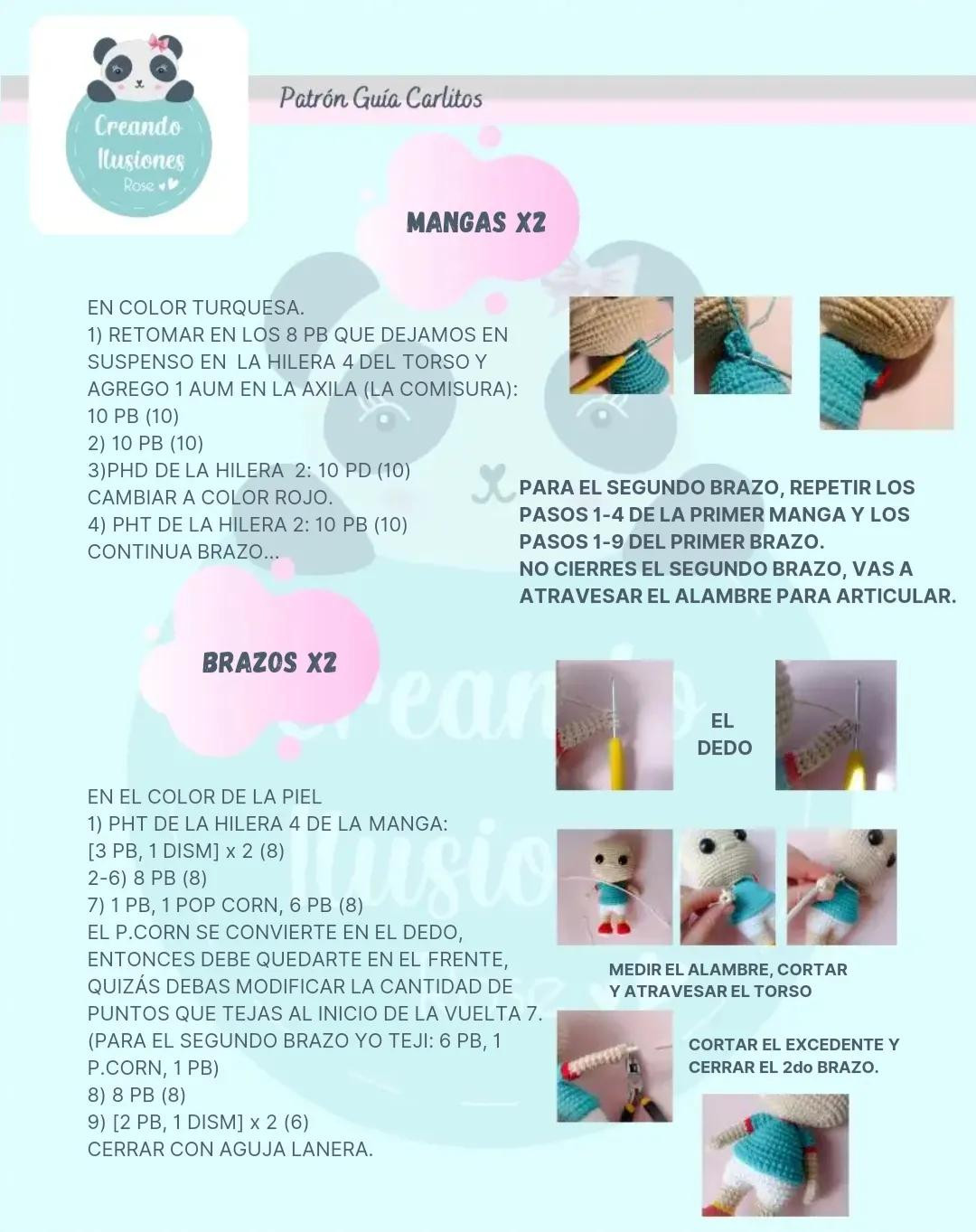 Patrón Guía Móc Len Búp bê Carlitos Rugrats