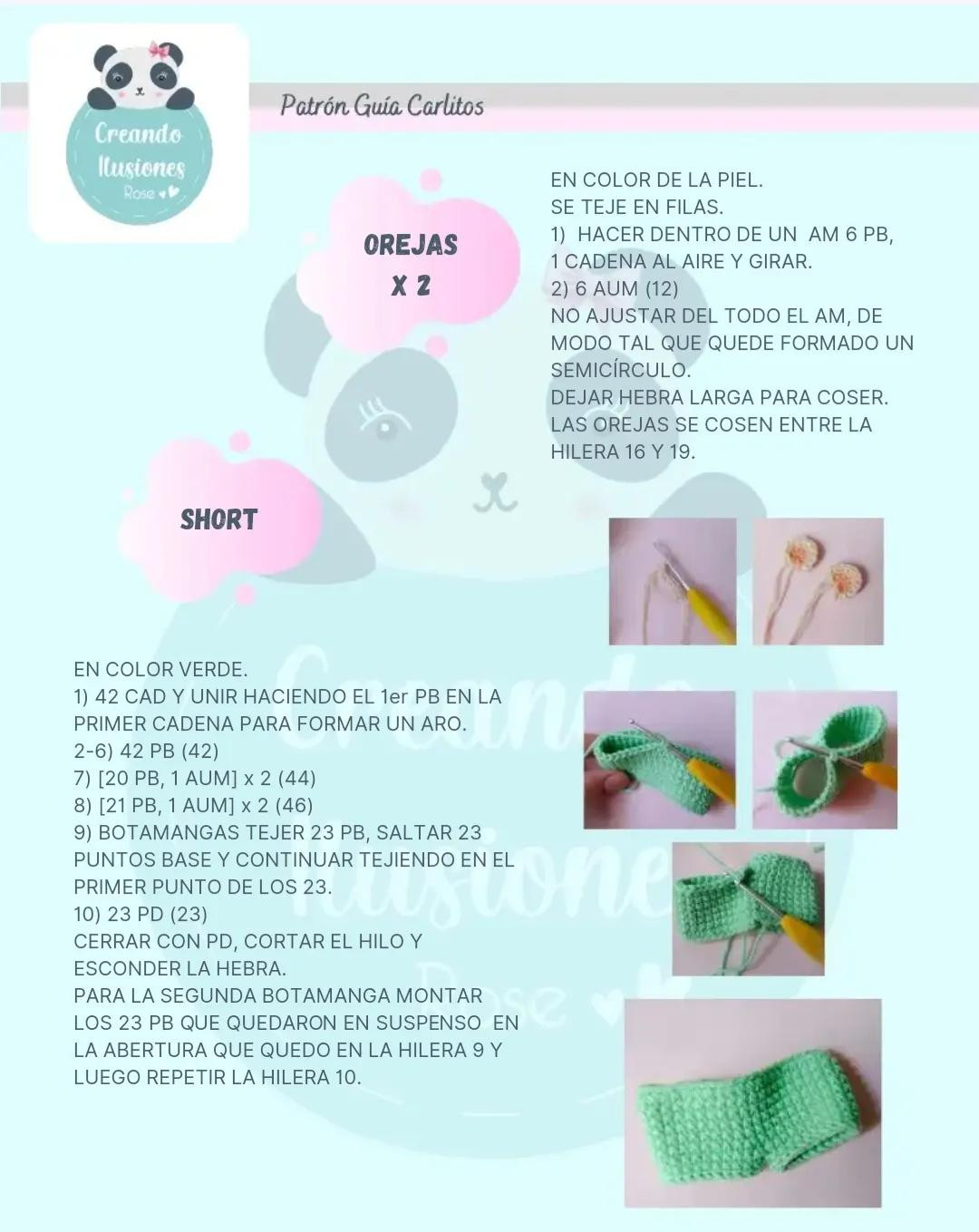 Patrón Guía Móc Len Búp bê Carlitos Rugrats