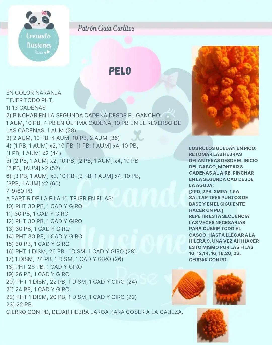 Patrón Guía Móc Len Búp bê Carlitos Rugrats