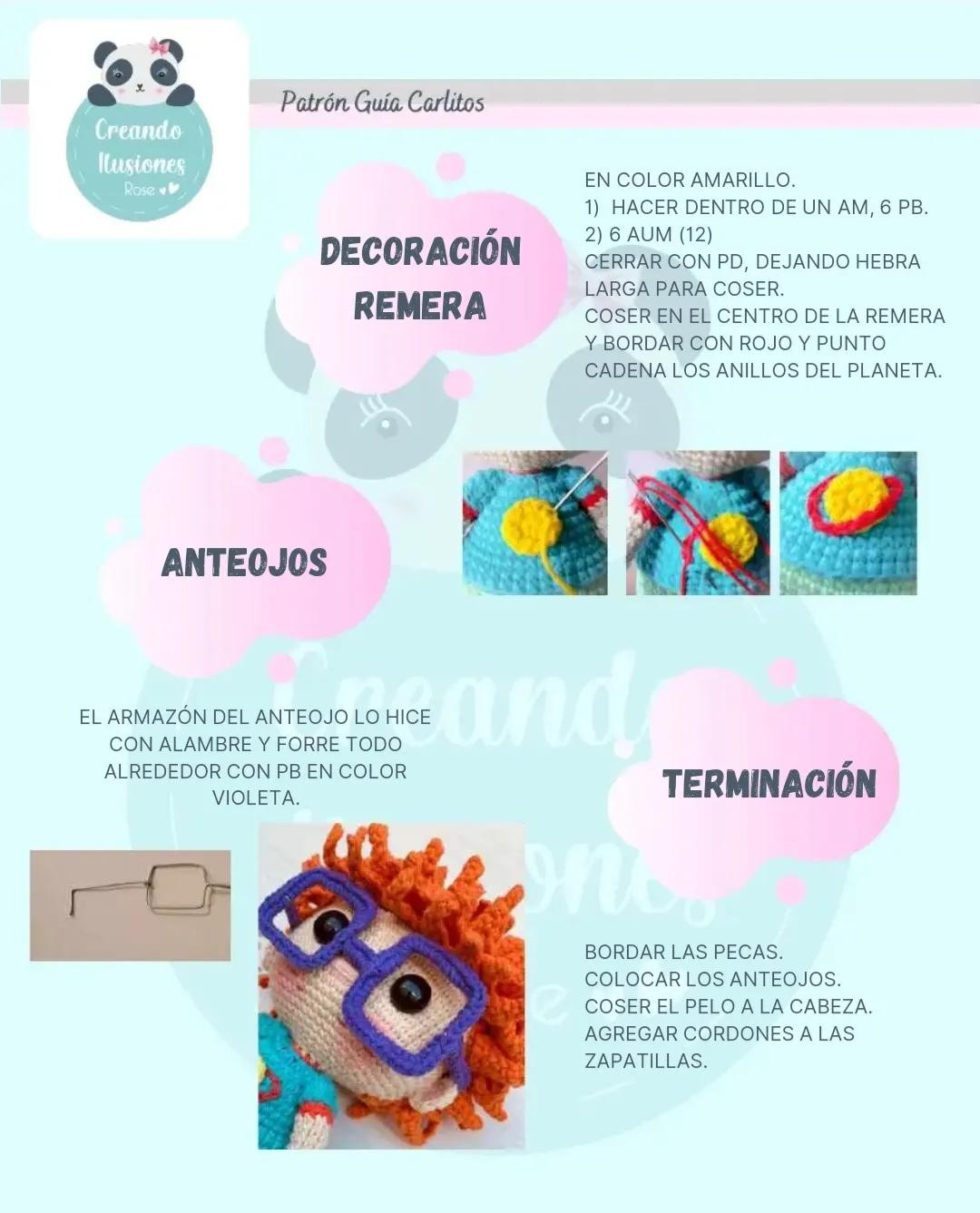 Patrón Guía Móc Len Búp bê Carlitos Rugrats