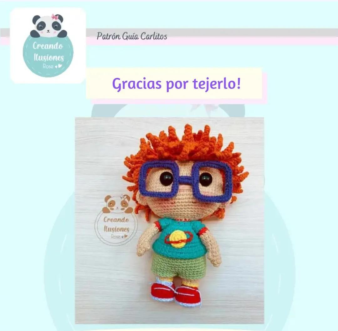 Patrón Guía Móc Len Búp bê Carlitos Rugrats