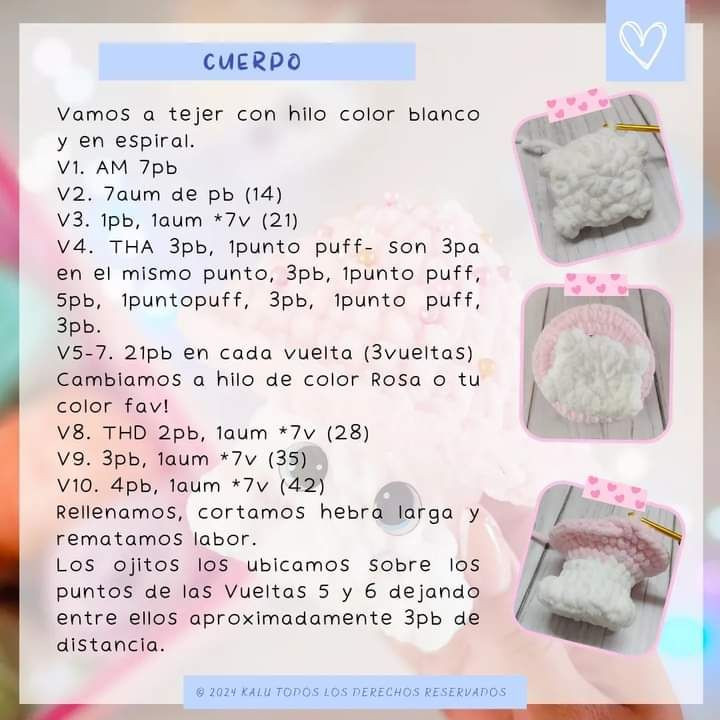 Patron Honguito Amigurumi: Guía paso a paso para tejer un hongo adorable con hilo Chenille rosa y blanco