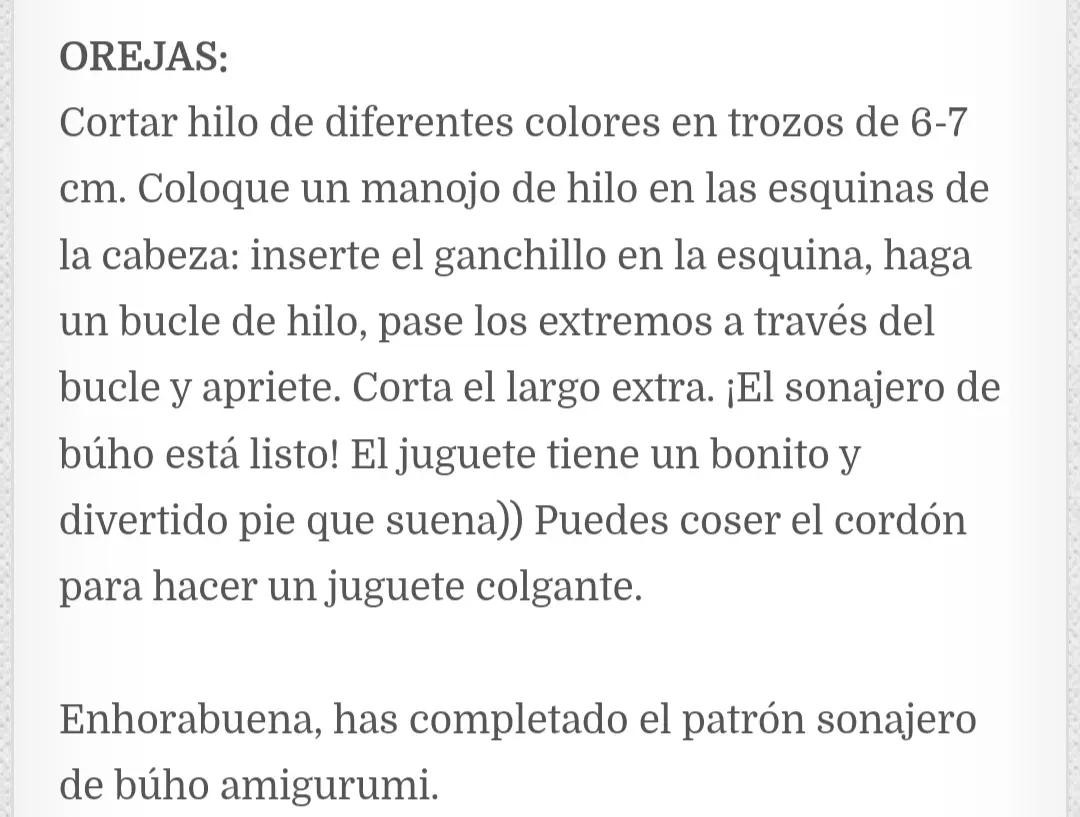 Patrón Libre Amigurumi Búho Sonajero Amarillo y Azul