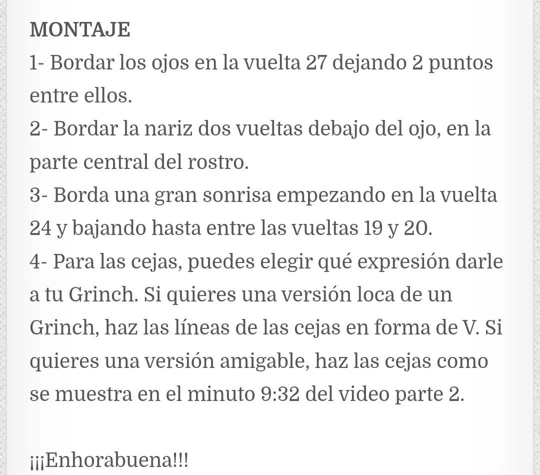 Patrón Libre Amigurumi Feliz Grinch: Búp bê móc len màu xanh lá với khăn quàng đỏ trắng, hướng dẫn chi tiết từng bước