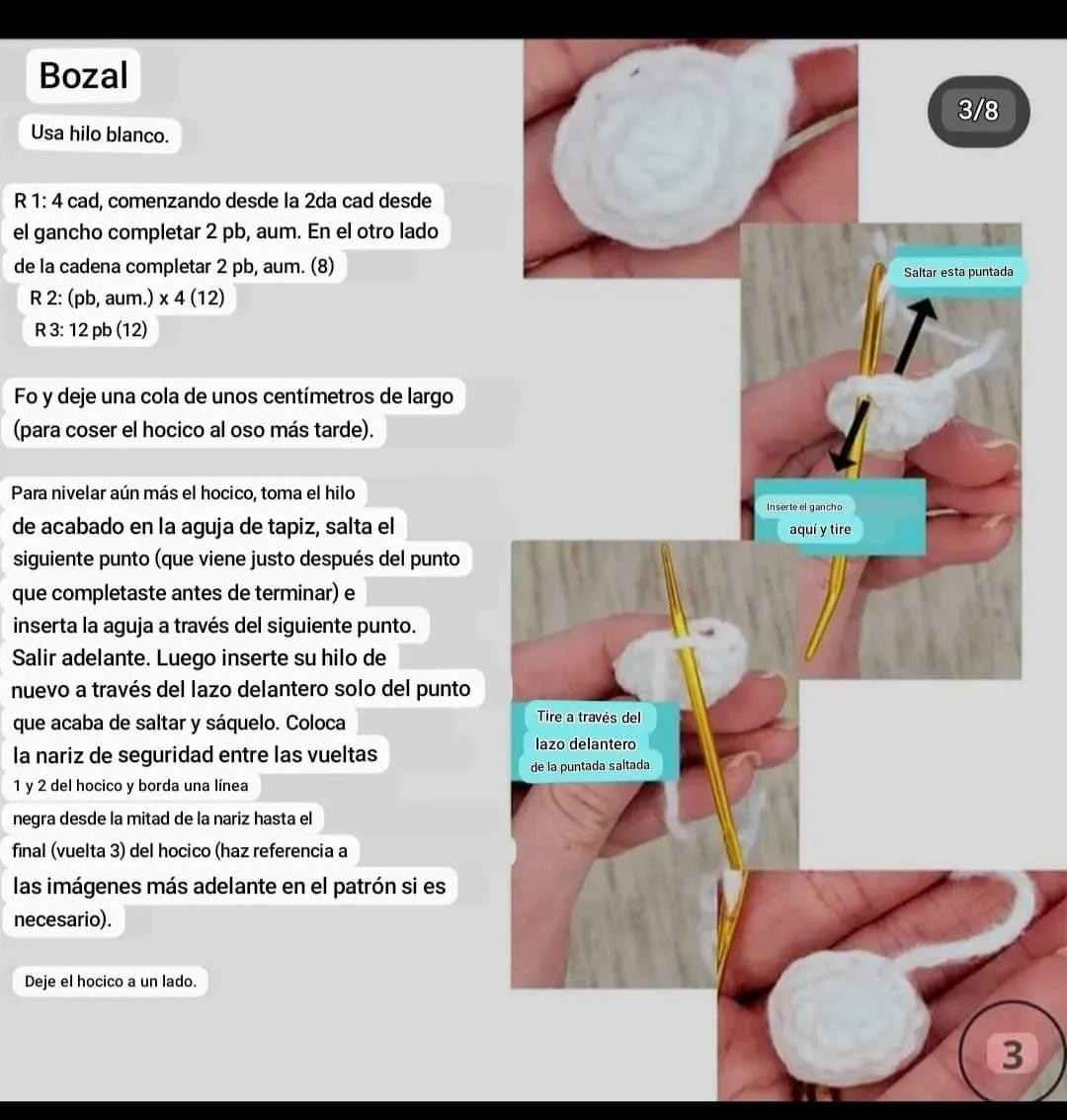 Patrón Libre de Mini Pandas Móc Len: Gấu Panda, Gấu Xám và Gấu Hồng