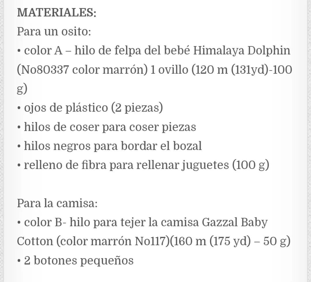 Patrón libre de osito de peluche Amigurumi con jersey