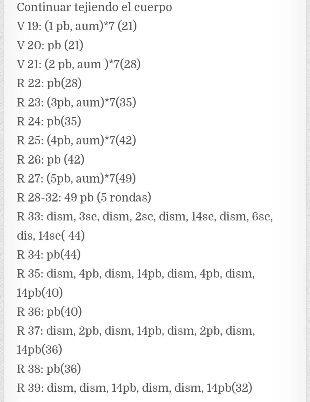 Patrón libre de osito de peluche Amigurumi con jersey