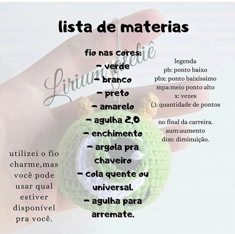 Patrón llavero Mike Wazowski amigurumi gratis