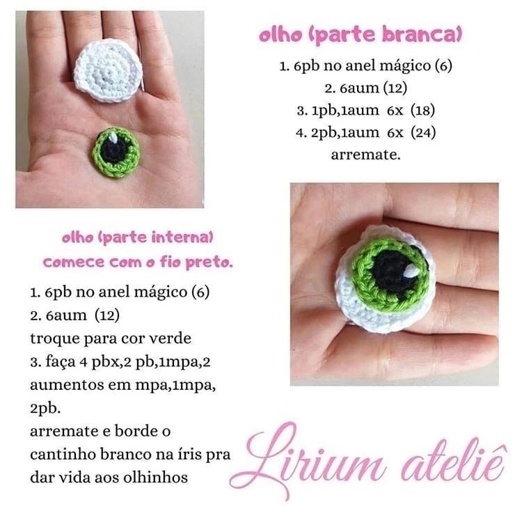 Patrón llavero Mike Wazowski amigurumi gratis